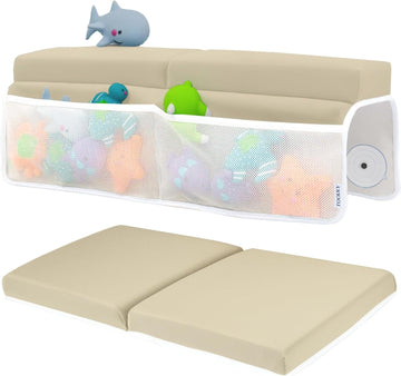 Comfortable Baby Bath Kneeler and Elbow Rest Pad Set - 1.5 Inch, Beige