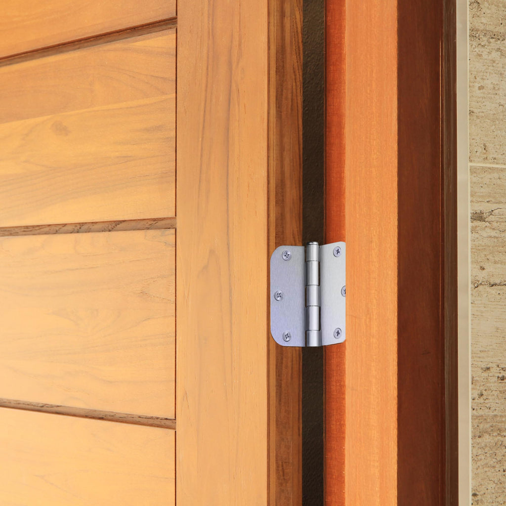 Interior Door Hinge, 3.5", Brushed Chrome