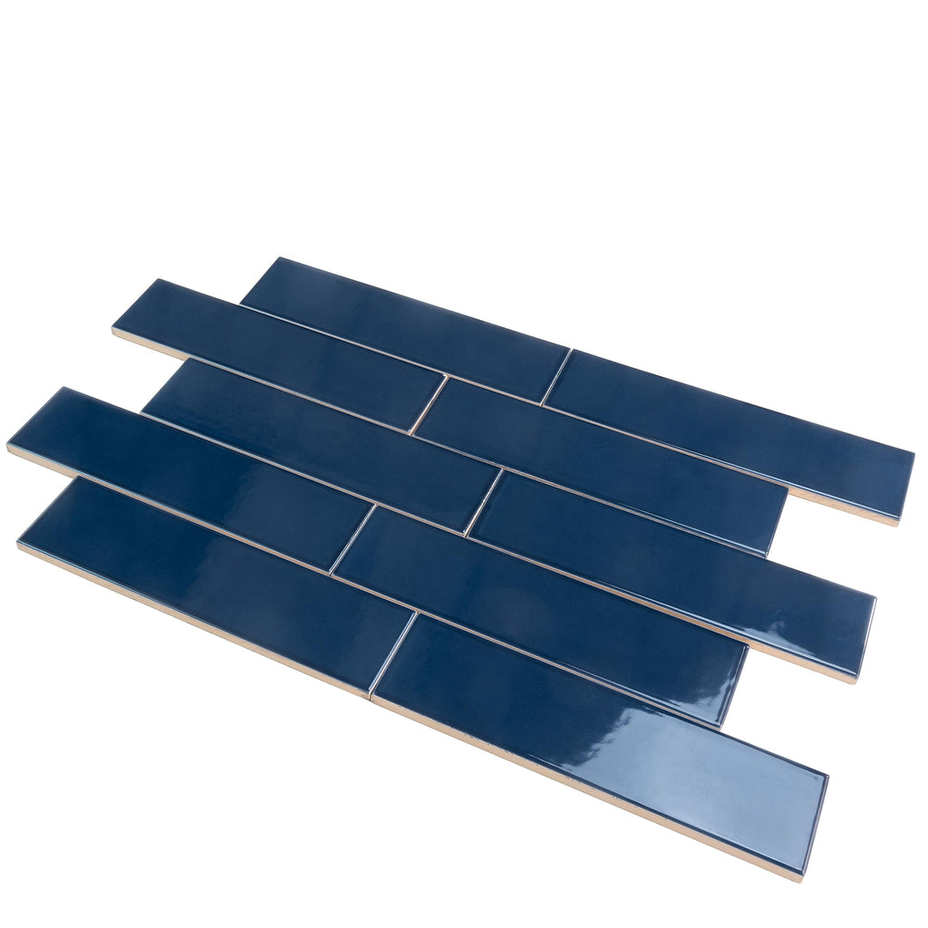 Subway Ceramic Tile Blue 2x8 Glossy 6.46 sq ft/case 60-Pack