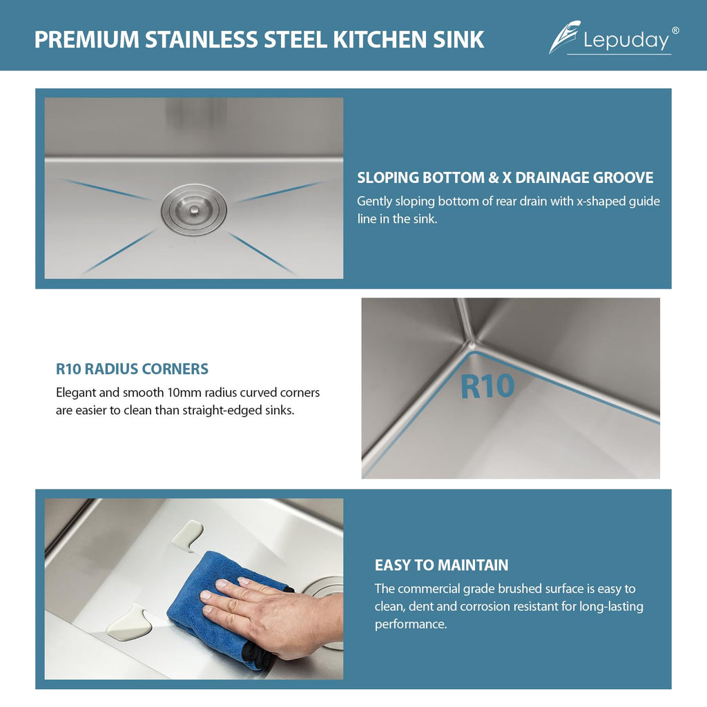 33 inch Farmhouse Kitchen Sink Stainless Steel Undermount