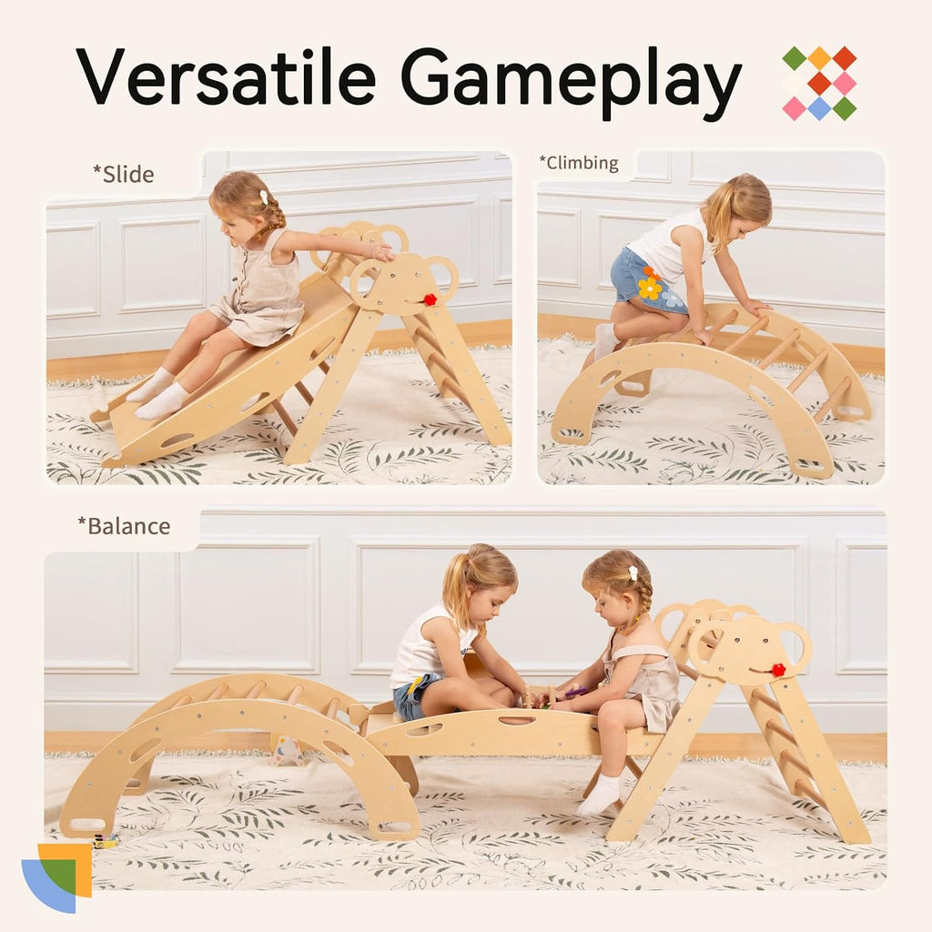 Triangle Set, Montessori in-1 Climbing Set with Cushion