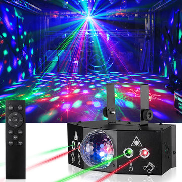 Dj Party Disco Ball Light Support and Sound Activated, LED Stage Strobe Lighting for Parties Indoor Dance