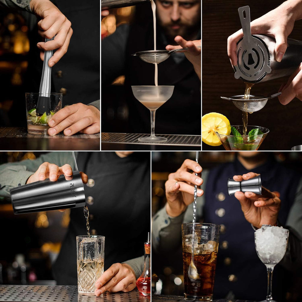 Cocktail Shaker Set, 16 Piece Bartender Kit, Cocktail Shaker, Stainless Steel Bar Set Accessories, Coktail Set