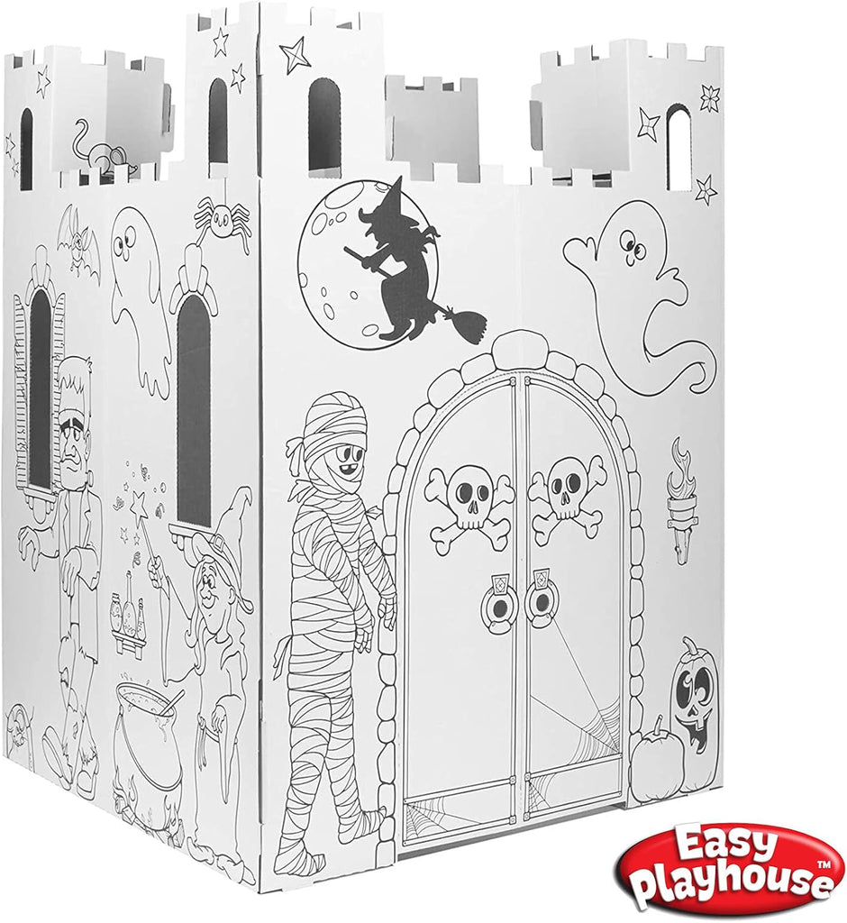 Playhouse Cardboard Haunted Castle - Kids Fort and Art & Craft House