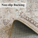 3x5 Living Room Area Rugs: Vintage Washable Non-Slip Rug