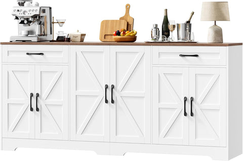71” Large Sideboard Buffet Cabinet with Storage