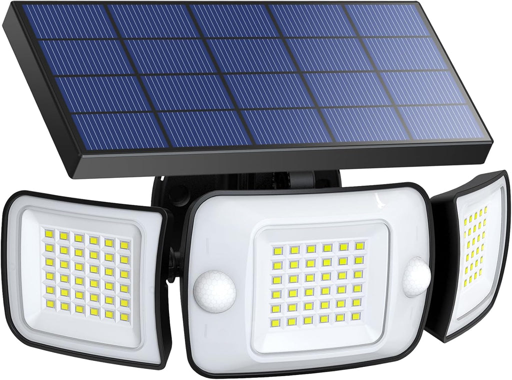 Solar Outdoor Lights, Motion Sensor with Dual Sensors Waterproof | Solar Flood Lights 270°Wide Angle for Outside with