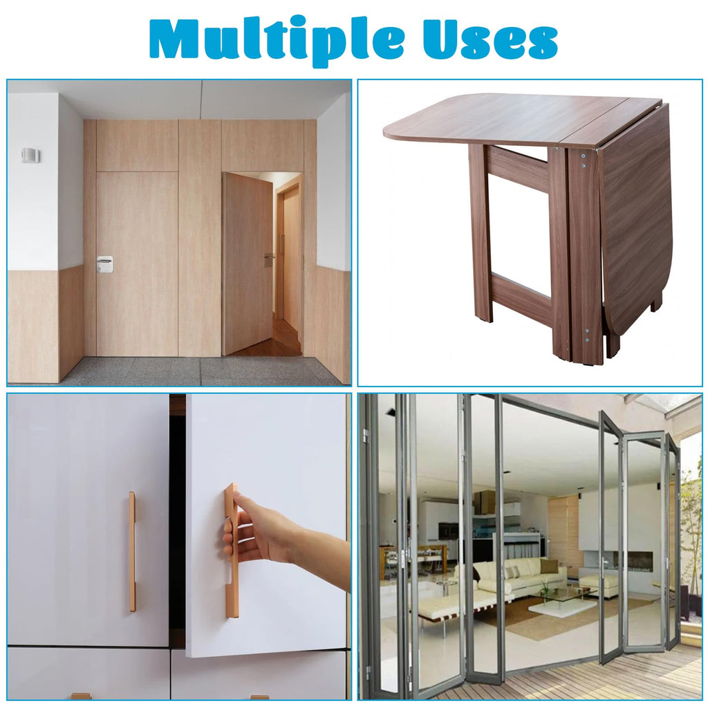 8 Pcs Hidden Hinges for Cabinet Doors, 1-3/4" Stainless Steel Hidden Hinges