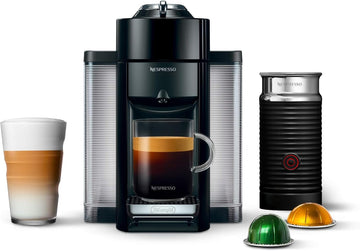 Vertuo Coffee and Espresso Machine by De'Longhi with Milk Frother, 236.59 Milliliters, Piano Black