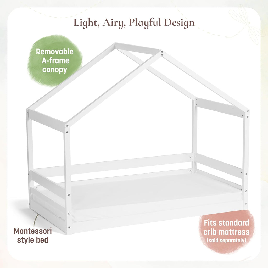 Trellis House Toddler Bed, True White