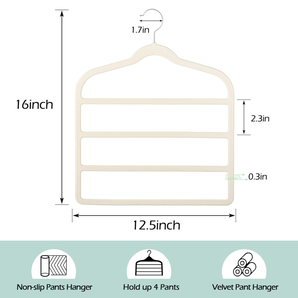 Velvet Pant Clothes Hanger Space Saving Non Slip Hanger Jean Slack Hangers