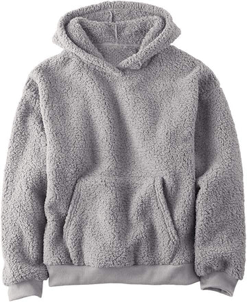 Boys Girls Sherpa Fleece Hoodies Pullover Sweatshirts with Pockets