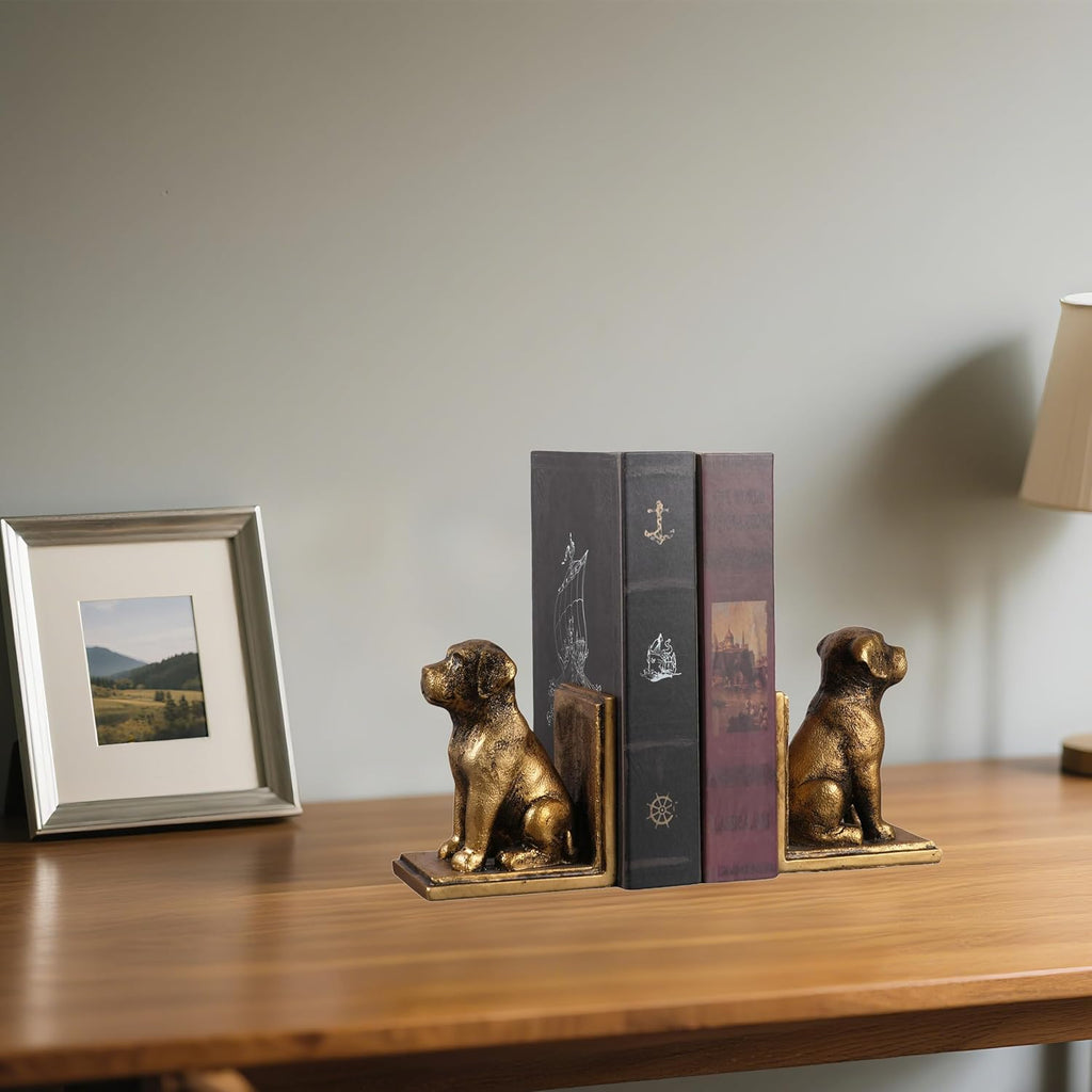 Ends for Shelves to Hold Books Heavy Duty,Decorative Bookend | for Bookshelf Décor,Cute Animal Dog Book Stopper