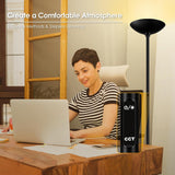 Stepless Dimmable Floor Lamp,30W 3000LM Super Bright LED Torchiere Floor Lamps with Remote & Touch Control