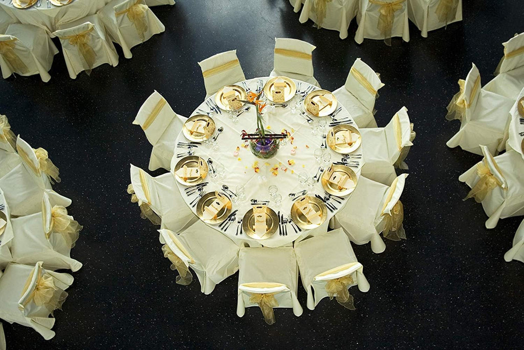 13-Inch Gold Metallic Charger Plates Set of 12 Dinner Chargers (12-Pack)