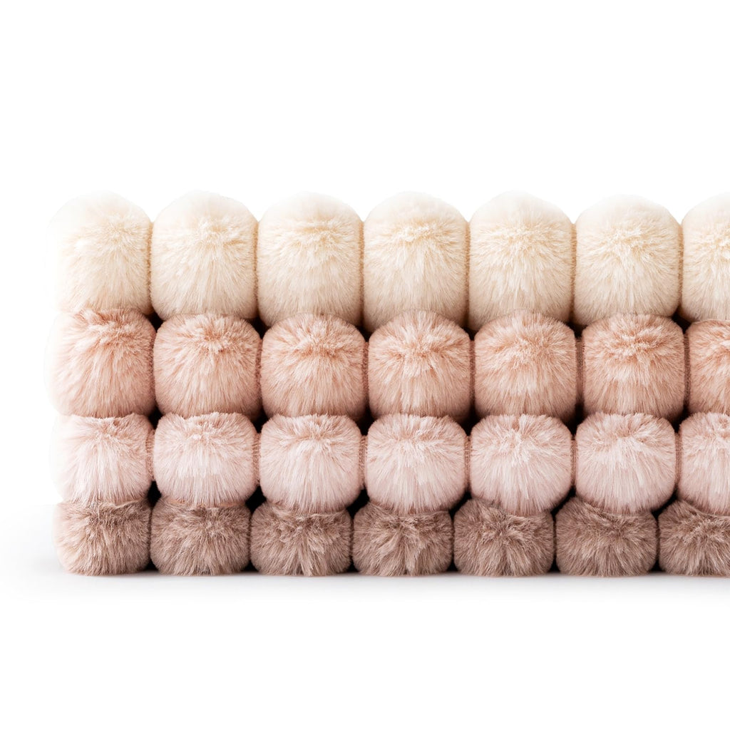 Faux Fur Plush Euro Decorative Throw Pillow Covers 24x24, Pink