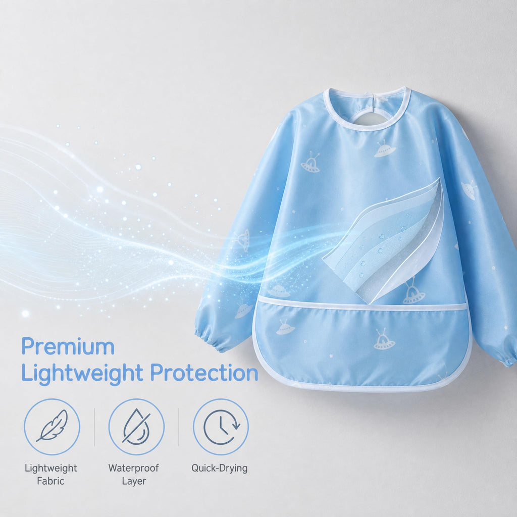 Dimsum Long Sleeve Bib for Baby Infant Toddler 6-36 Months