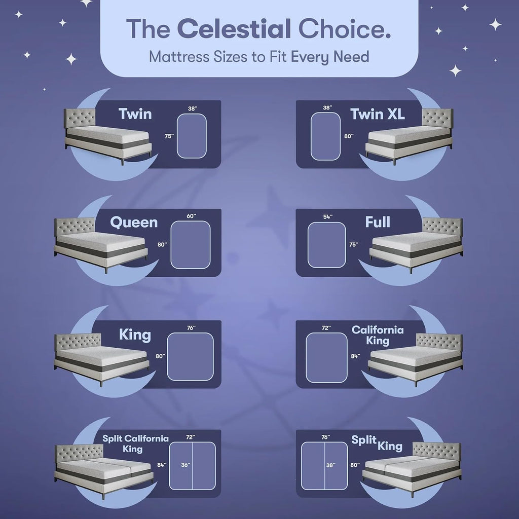 12 Inch Queen Mattress, Made in The USA, CertiPUR-US, Oeko-Tex, and Fiberglass-FreeTM Certified Cooling Bed, Gel