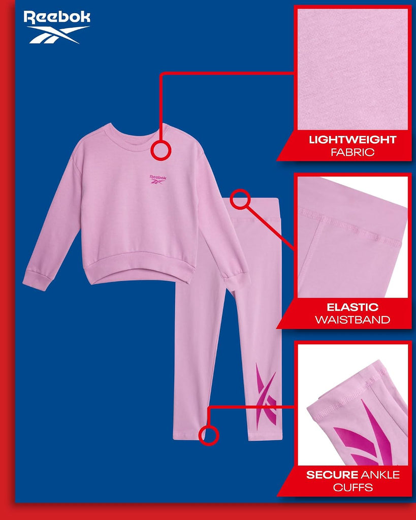 Toddler Girls Piece Fleece Set - Crewneck Sweatshirt & Leggings