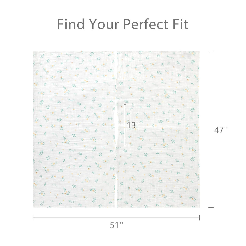 Cotton Muslin Nursing Cover, 2 Pack, 360° Full Privacy Poncho