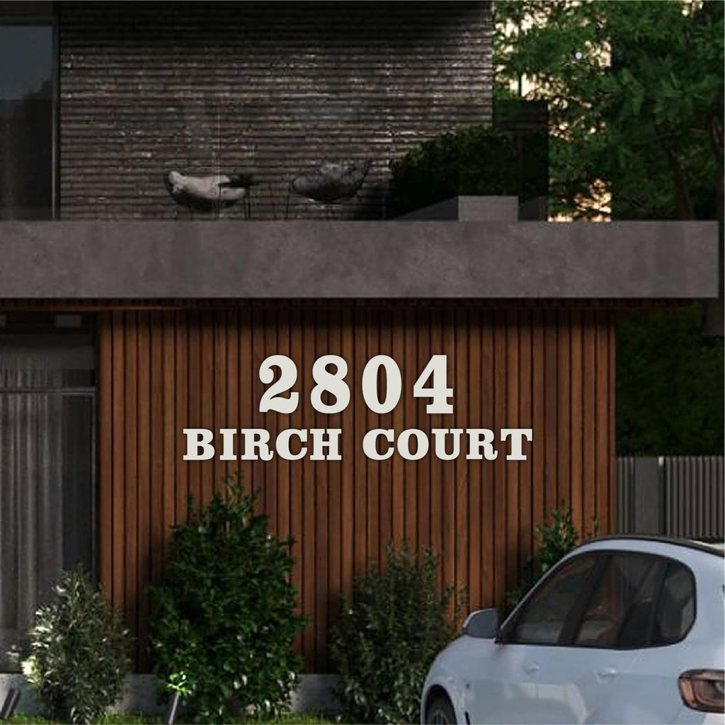 24 Inch White Metal Letters, Modern Metal House Address Letters and Numbers for Outside Signs, Outdoor Mailbox