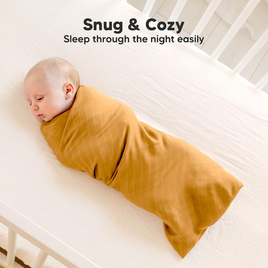 Pack Muslin Swaddle Blankets for Boys, Girls, Newborn Swaddles (Corals)
