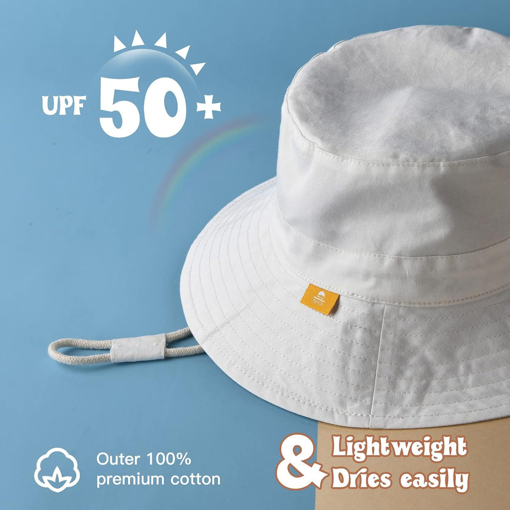 Baby Sun Hat for Boy Girl Toddler Summer Bucket Hat Kids Sun Protection Beach Hat Cotton Baby Hats