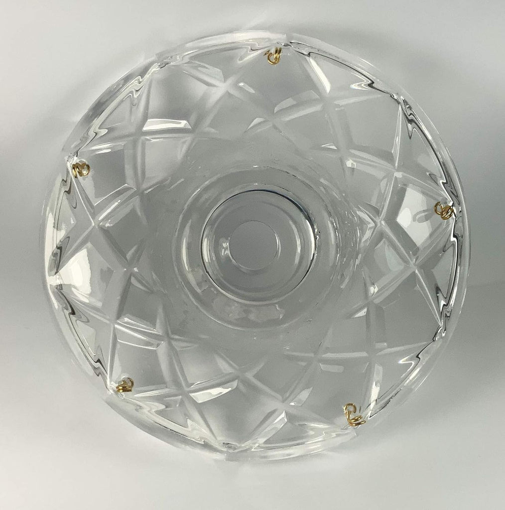 1 Piece - 5 Side Holes, 4-Inch Asfour Chandelier Crystal 30% Lead Crystal Bobeche Lamp Chandelier Parts Cups Clear