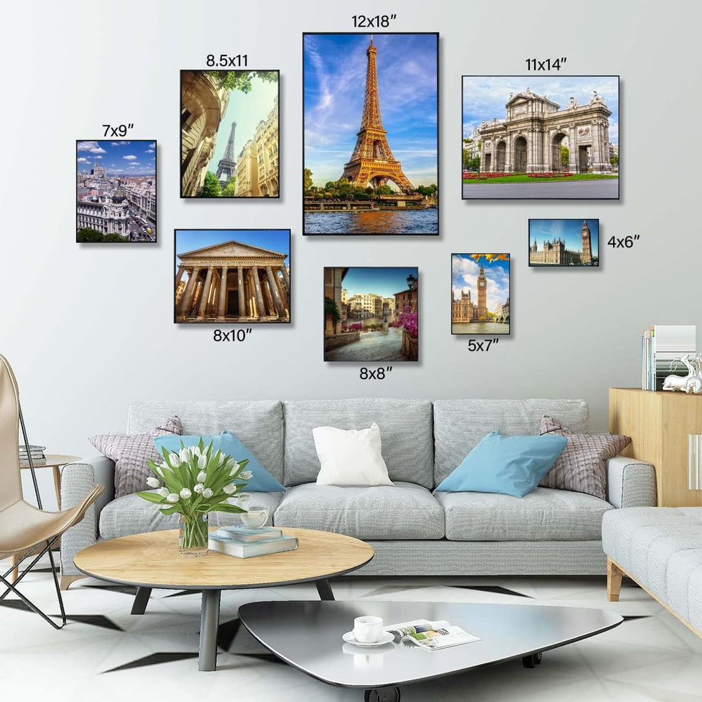 Front Loading Black Picture Frame 11x14 Set of 3 Wall and Table Mounting