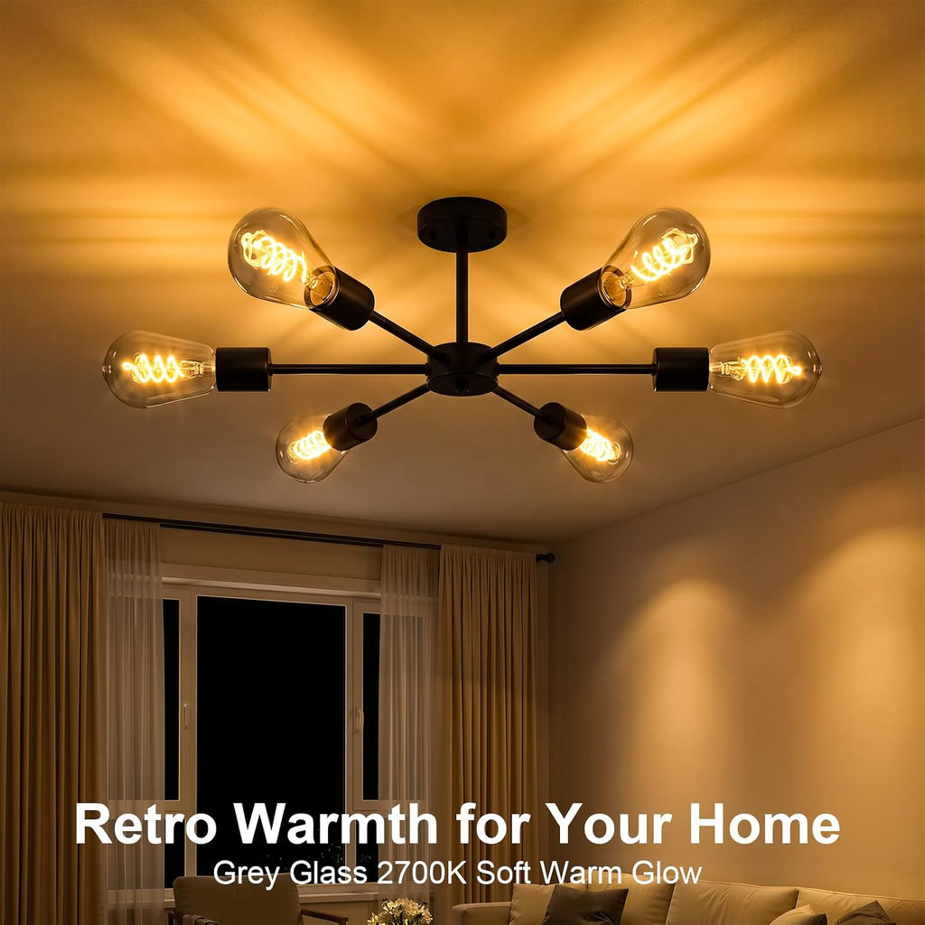 ST64 Edison Bulb E26 Dimmable, 6W Vintage LED Warm Light Bulbs