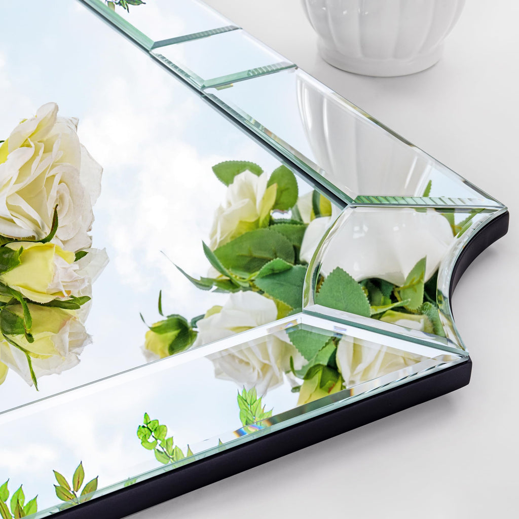 32"x47" Large Wall Mirror for Decor, Modern Rectangular Decorative Mirror with Beveled Glass Frame, Fireplace, Salon