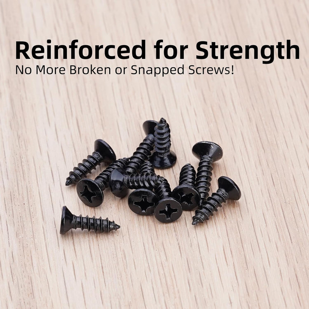 50 Pack 1/2" Overlay Black Cabinet Hinges for Cabint Doors (25 Pairs) - Self-Closing Partial Wrap Semi-Concealed Face