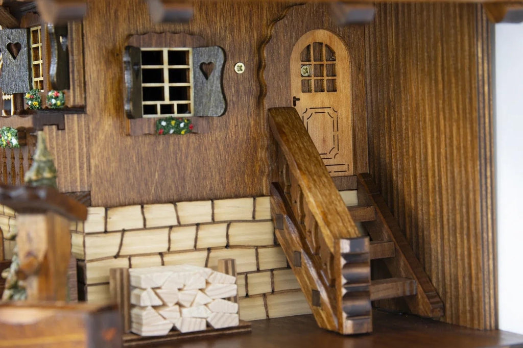 German Cuckoo Clock 8-day-movement Chalet-Style 23.00 inch - Authentic black forest cuckoo clock