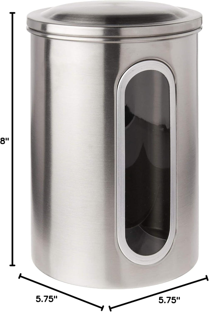 Stainless Steel Canister Set Counter, 3 Container Set - Set of 3