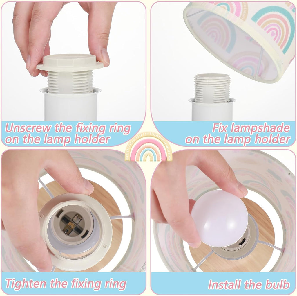 Rainbow Kids Table Lamp Kids Lamps for Girls Room