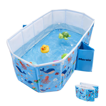Collapsible Baby Bathtub, Portable Toddler Bath Tub for Shower