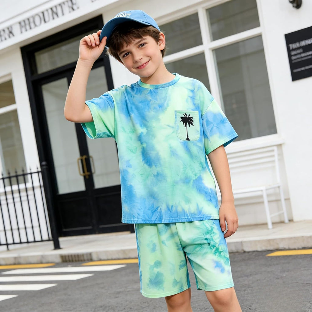 Boys Summer Clothes 2 Piece Sleeveless Tank Tops Workout Casual Shorts Set Summer Outfits for Teen Tween Boys