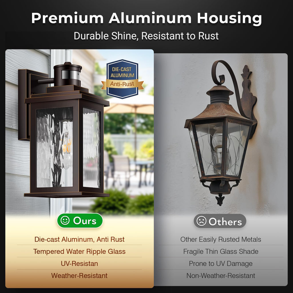 Motion Sensor Outside Light, Aluminum Porch Lights Outdoor