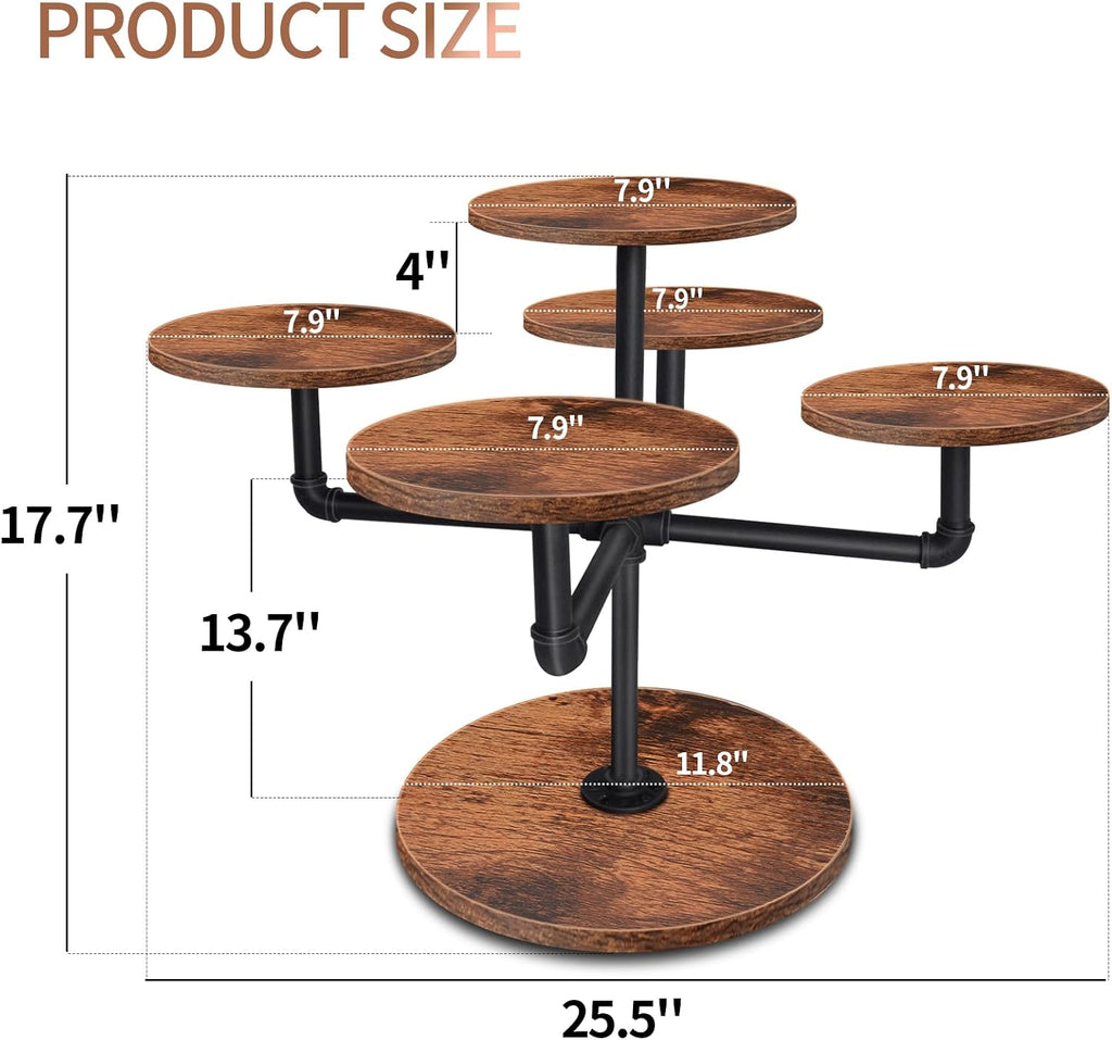 Cupcake Stand for 50 Cupcakes, 3 Tier Large Wooden Cupcake Tower - Set of 50