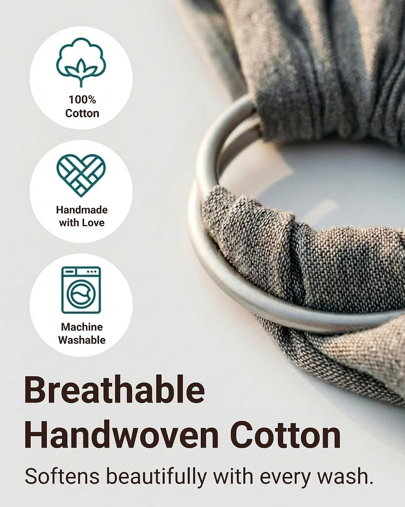 Ring Sling Carrier for Baby, 8-35 lbs - Midnight