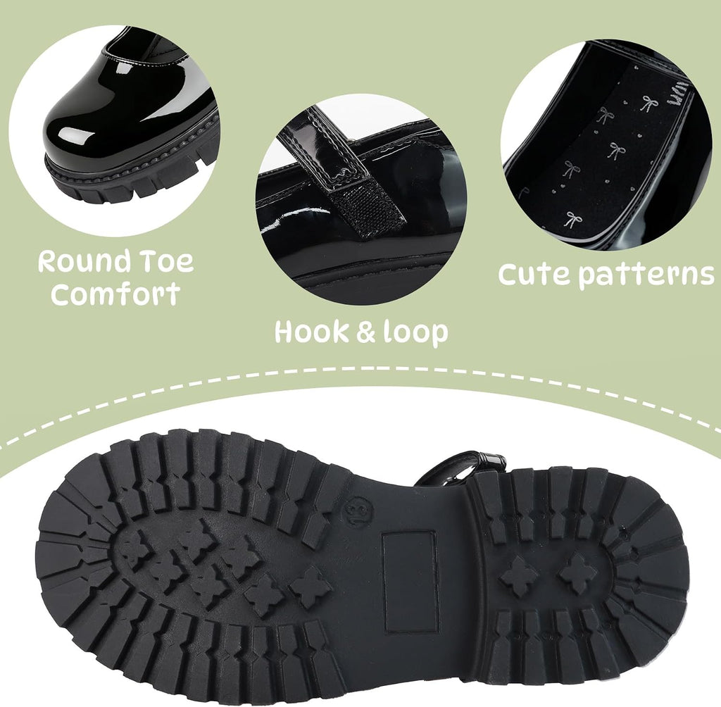 Girls School Shoes, Bow Mary Jane Dress Shoes