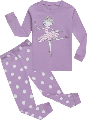 Girls Pajamas Set Kids Long Sleeve PJs Cotton Jammies