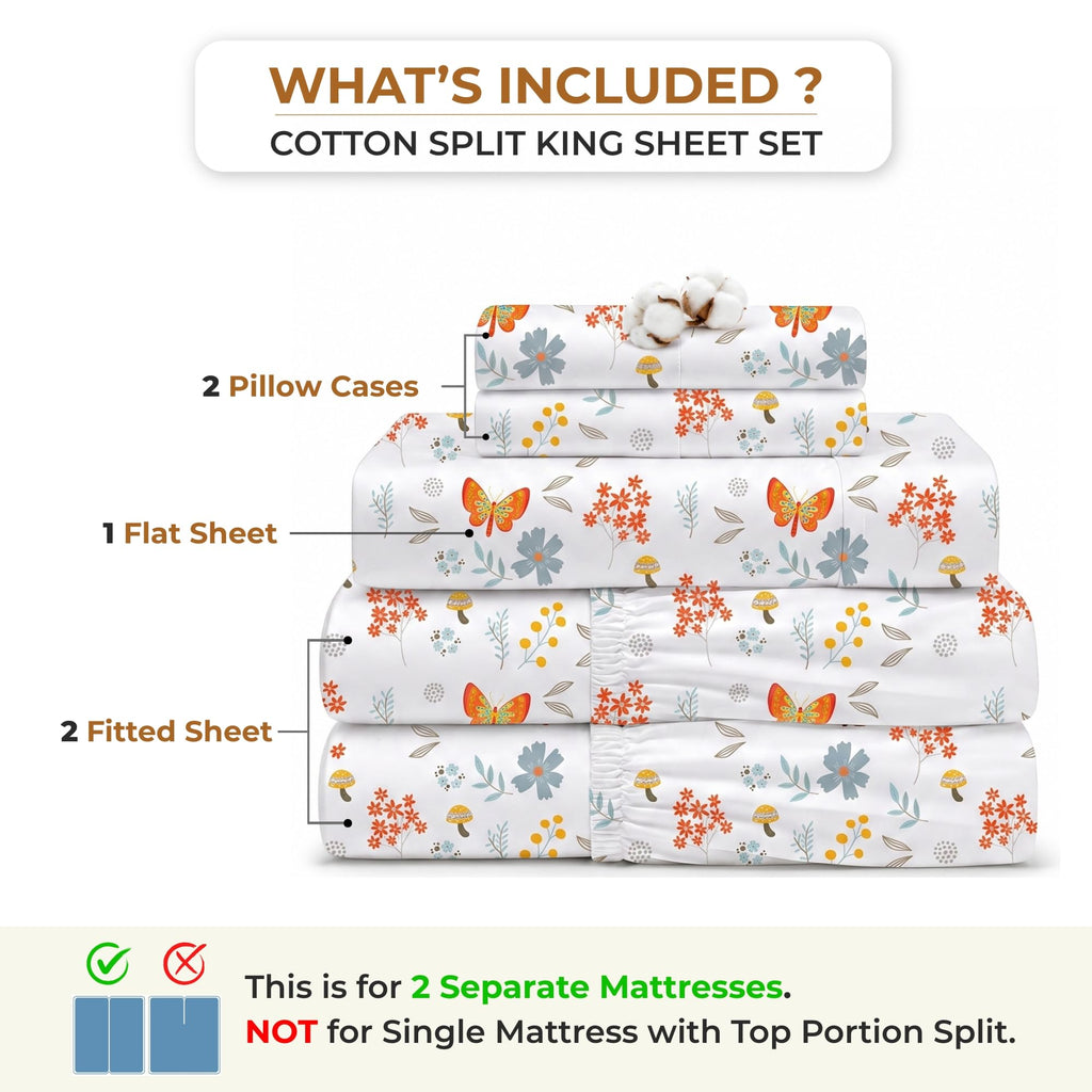 Bed Sheets 5 Piece 100% Egyptian Cotton 600 Thread Count Crisp Cooling Cotton Luxury Hotel Sheets Thick with 16" Inch