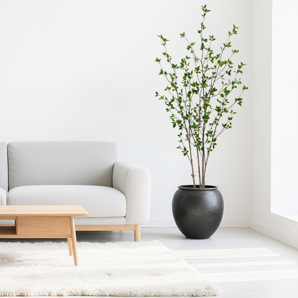 7FT Artificial Citrus Tree, Minimalist Faux Tree with Lifelike Leave