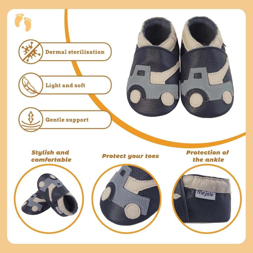 Baby Shoes Soft Sole Leather Moccasins Cartoon Butterfly Infant Toddler First Walker Slippers