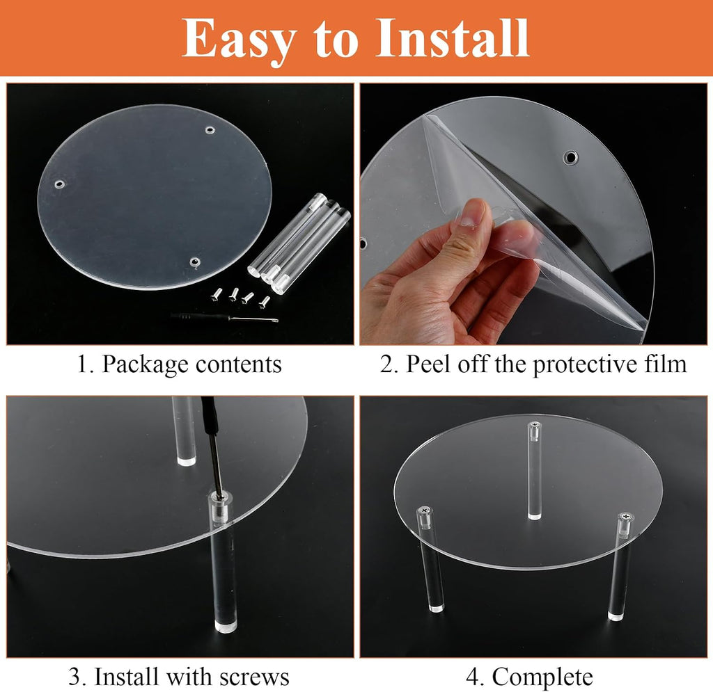 Acrylic Water Dispenser Stand, Fit Max 7.87" Dia of Glass Drink Dispenser - Set of 2