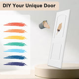 30"x80" Raised 2-Panel White Primed Hollow Core Interior Molded Door Slab with Arch Design, NOT Pre-drilled and NOT