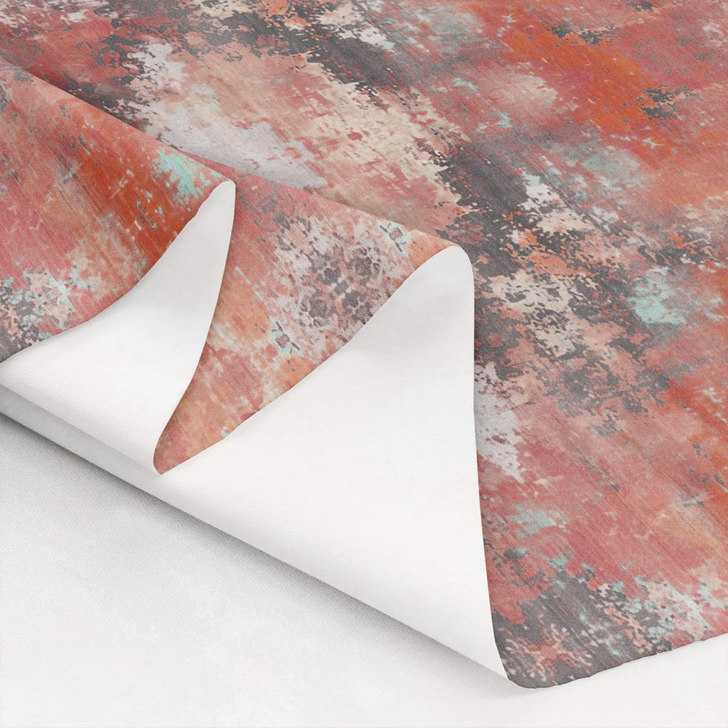 Watercolor Burnt Orange Fabric by the Yard, Modern Abstract