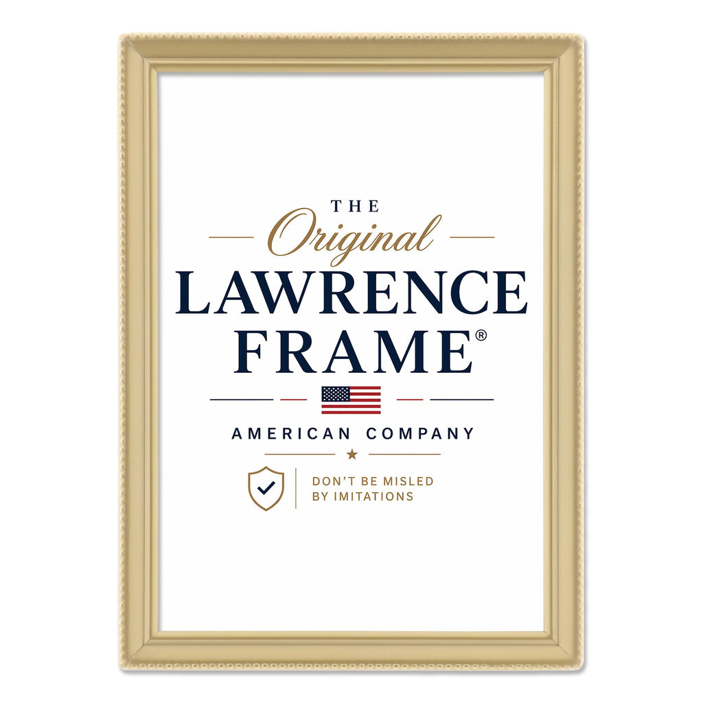 Antique Brass 5x7 Picture Frame - Bead Border Design (11457)