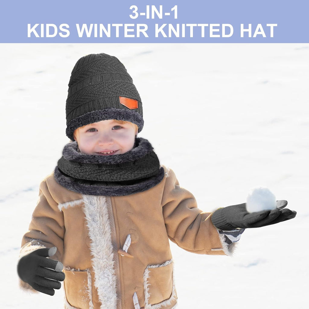 9 Pcs Kids Hat Glove Scarf Sets